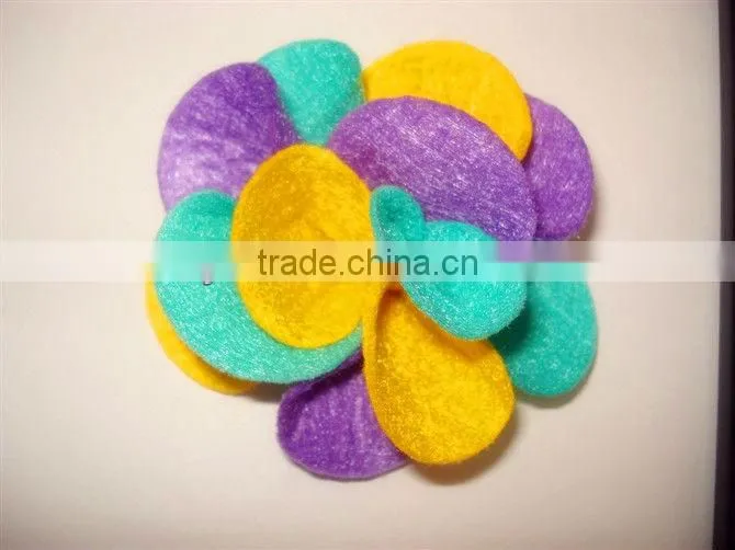 pearl and bead centre artificial fabric flower
