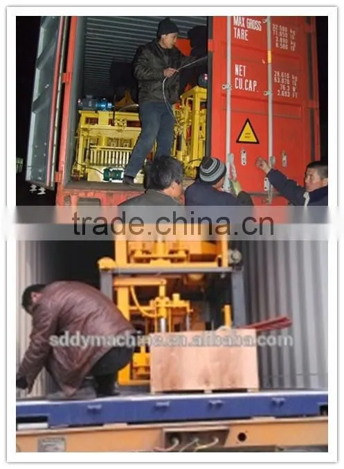 Saudi Arabic market QTM6-25 movable concrete block making machine with new design