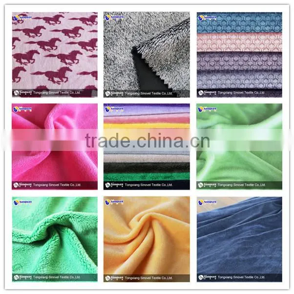 Home textile Polyester Super-soft Embossed Velboa Fabric For Upholestery/Apparel