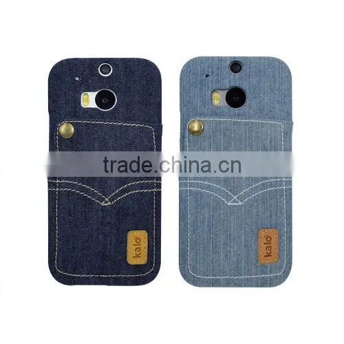 Denim Card Cases For HTC ONE M8 cell phone accessory