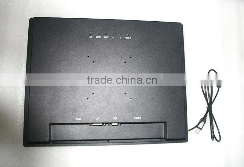 10.4" industrial LCD monitor with aluminum bezel infront