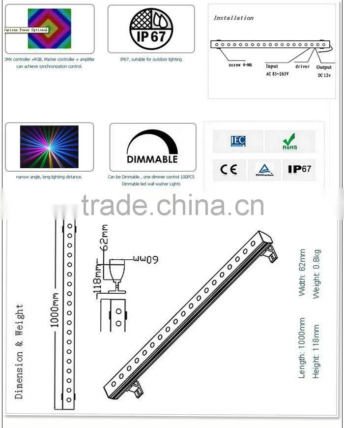 Good Quality Outdoor electronic Wall Lamp Wall Washer LED Flood Light