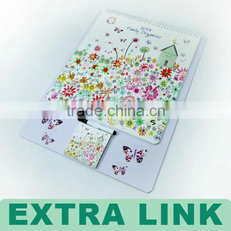 Butterfly Desk Calendar Note Book Yo Binding Offset Printing Wholesale
