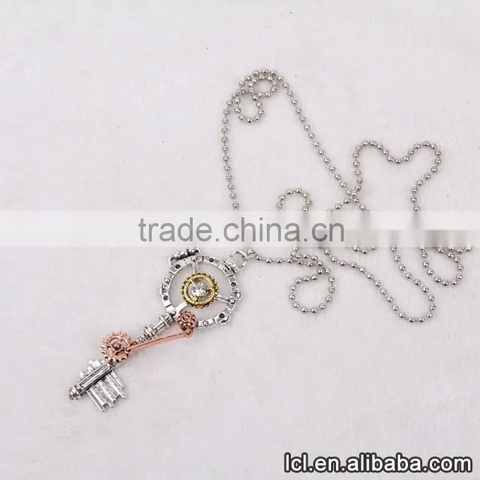 Key shaped designer necklace, wholesale steampunk vintage necklace