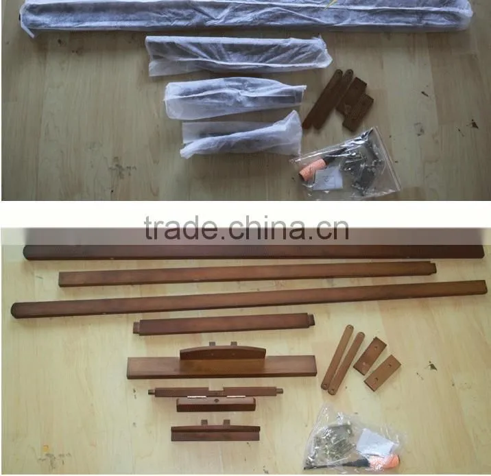 in stock 1.45m brown pine wood painting display easel wholesale