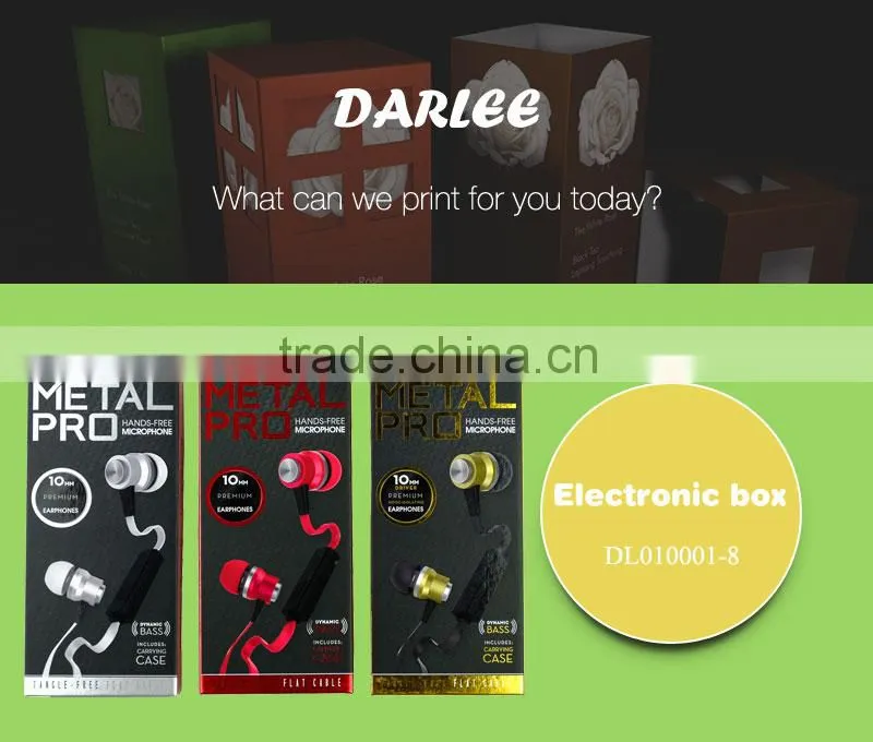 custom cardboard earphone packaging