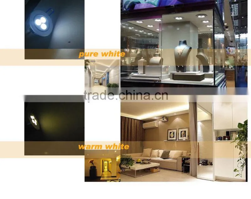 3*1W high power LED down light