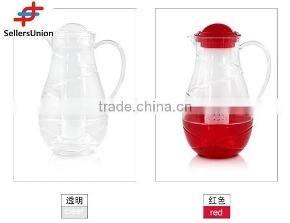 No.1 yiwu & ningbo exporting commission agent wanted clear good quality cold water jug set with 4 cups plastic teapoot set
