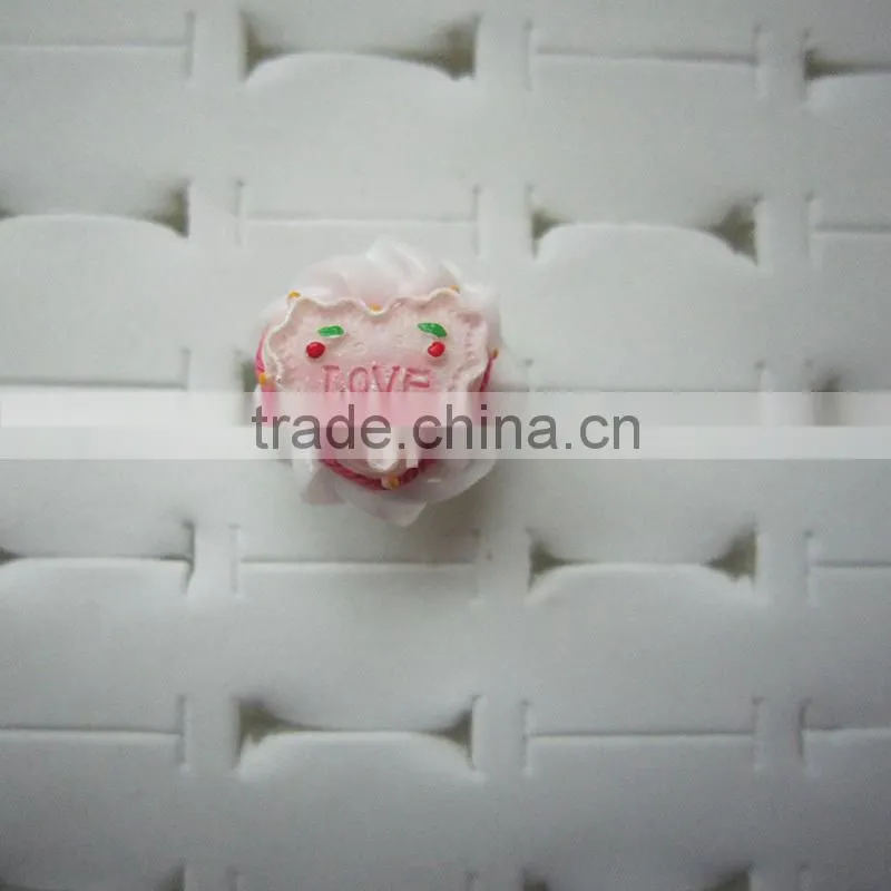 2014 Latest New Design decoration artificial crafts rose shaped Finger Ring for kids