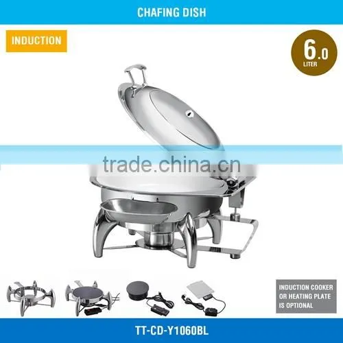 Chafing Dish Burner - 6 L, Glass Cover, Mechanical Hinge, TT-CD-Y1060BL