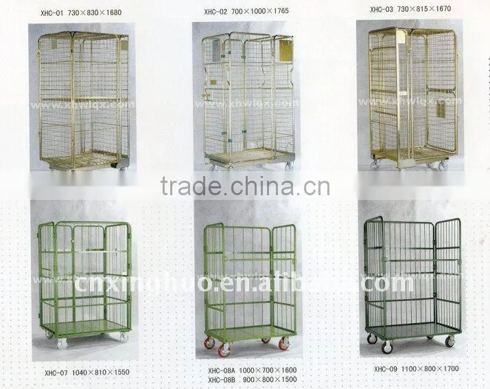 foldable rolling mesh container