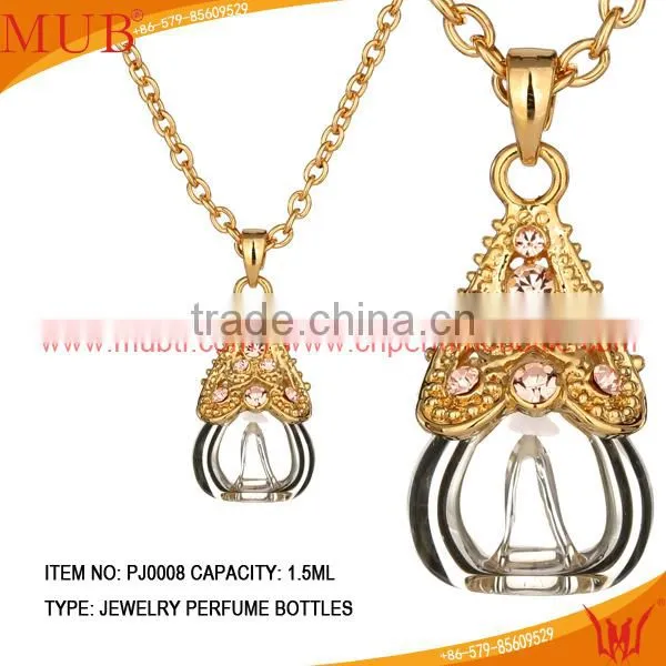 Luxury enjoyment Necklace Pendant Glass Perfume bottle jewelry Necklace