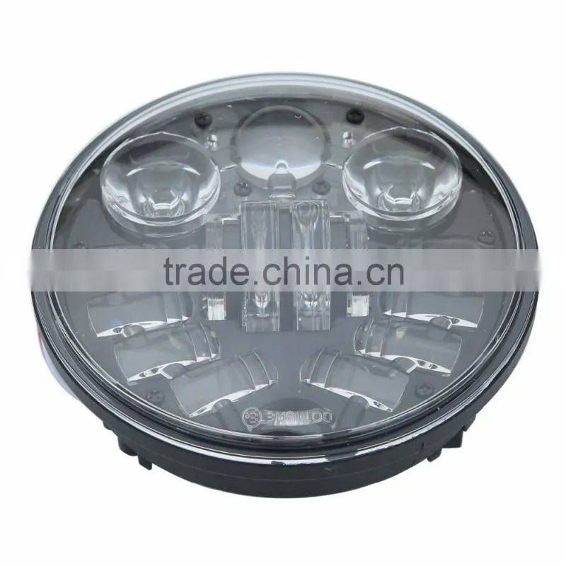 Black&Chrome 5-3/4'' 5.75" Daymaker Projector Headlight For CVO Dyna Fat Street Bob