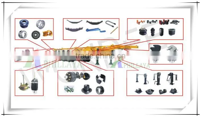 Heavy commercial vehicles 3 axles container transport skeleton semi trailer with twist lock