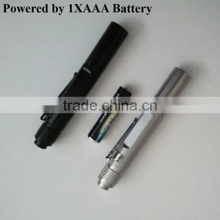 AAA Battery LED flashlight pen style light cheap led flashlight with pocket holder