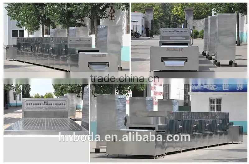Industrial tunnel type Chinese pickles microwave sterilization /sterilizing machine