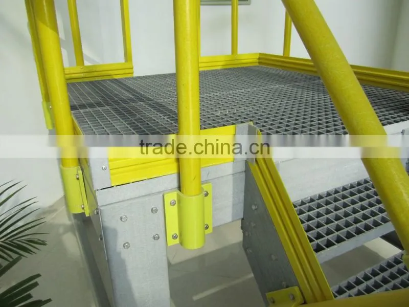 Service over 15 years Sewage Treatment fiberglass platform ladder