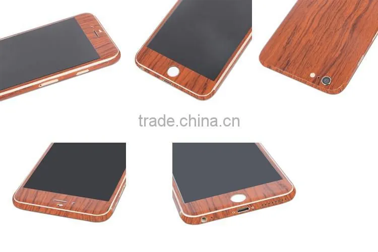 Wood grain full body phone sticker screen protective film for iphone 6/plus