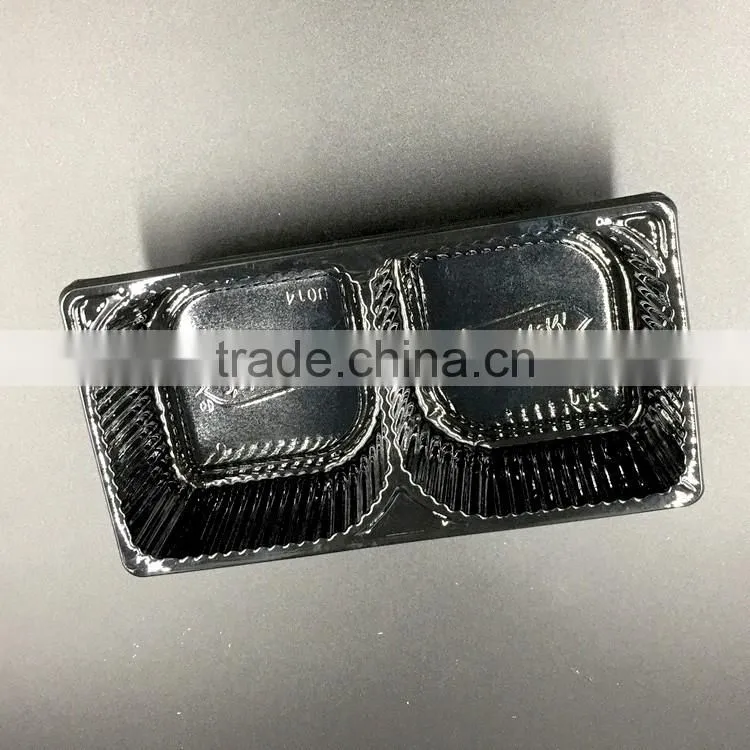 plastic clear or semi-transparent blister food tray container