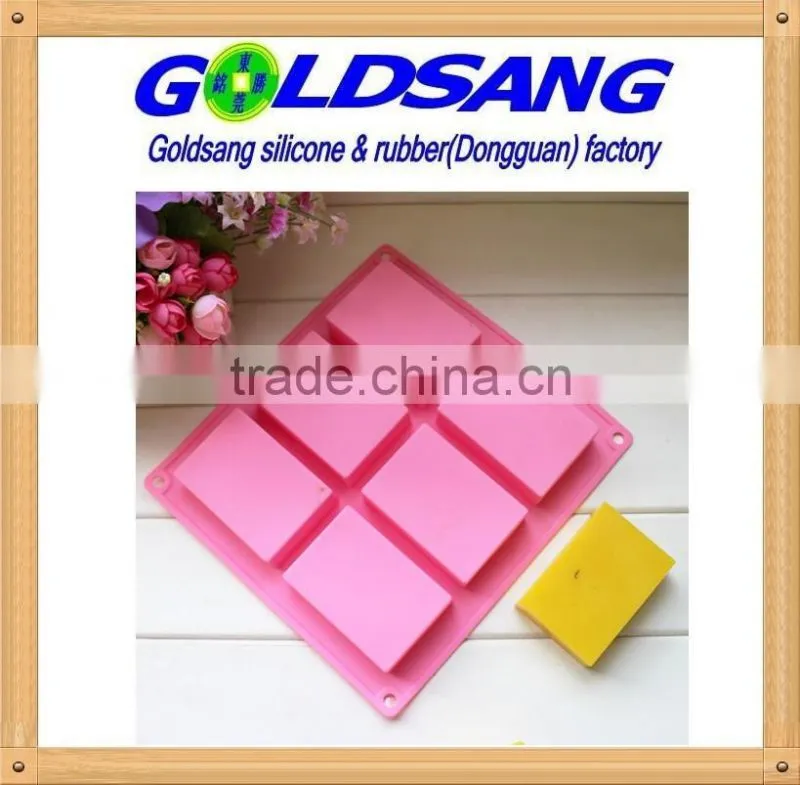 6 Rectangle silicone handmake soap mold &cake mold DIY mould