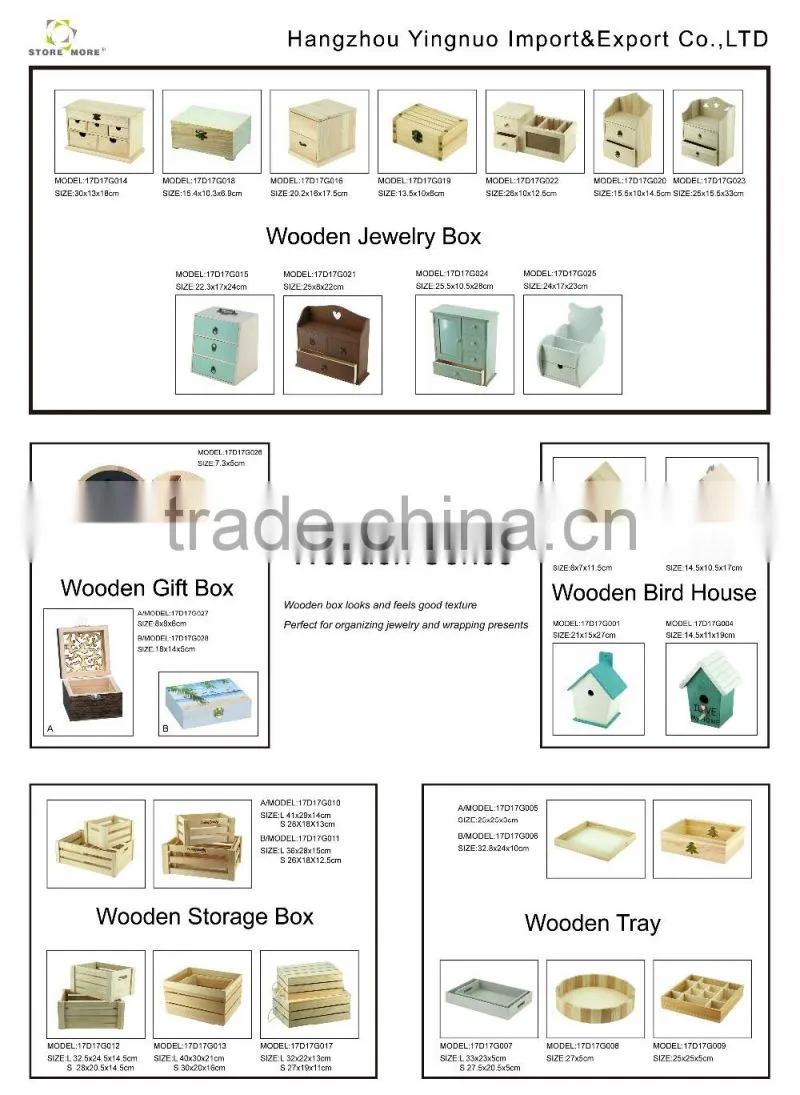 Cute MDF Surface Painting Open Top Wooden Jewelry Box