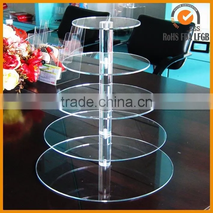 good quality 7 Tier /5 Tier /4 Tier Round acrylic Cupcake Tower Stand