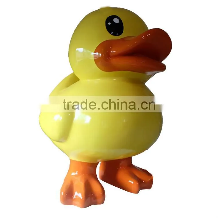 Outdoor FRP duck mascot sculpture