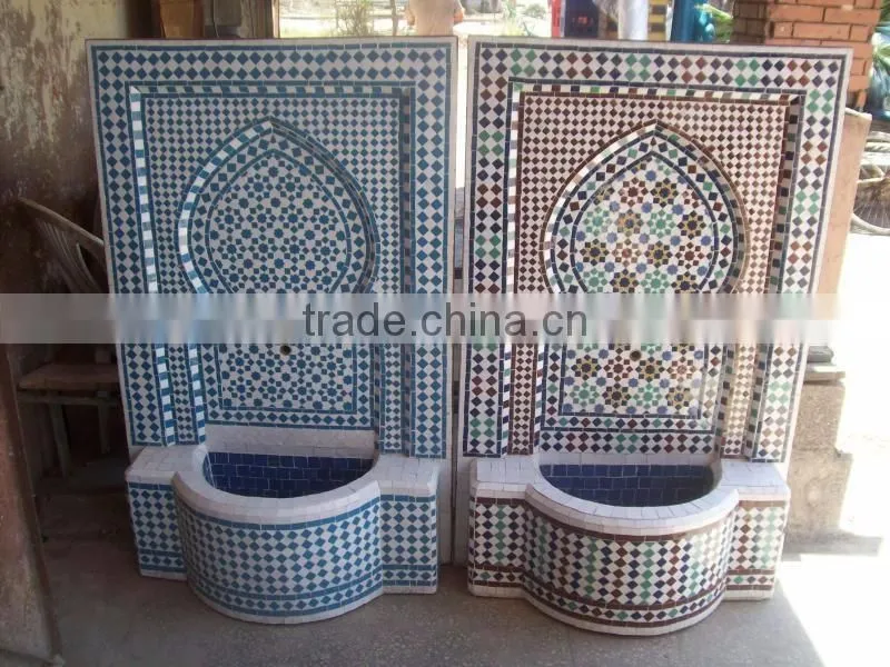 Indoor and outdoor decor marble moroccan fountain for sale