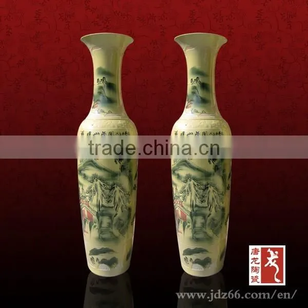 Hand Painting 1.4 Meter High Chinese Large Cermic Floor Vases