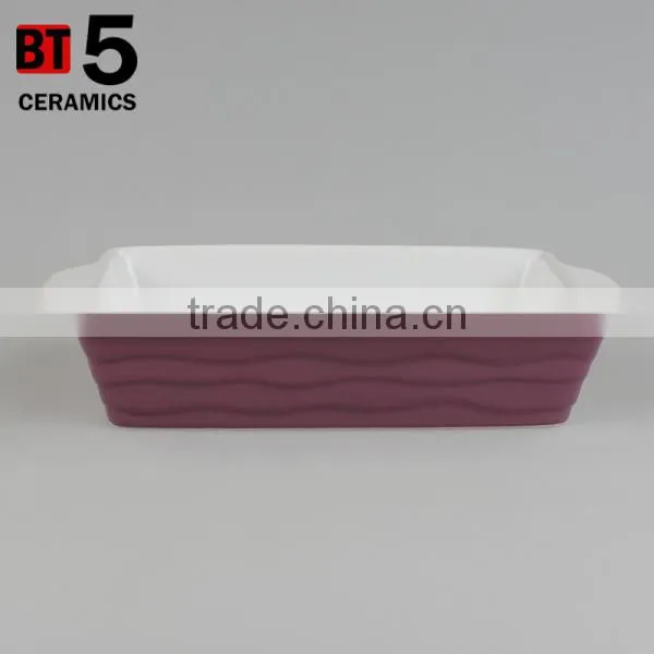Ceramic Colorful Nice Oven Oblong Baking Tray