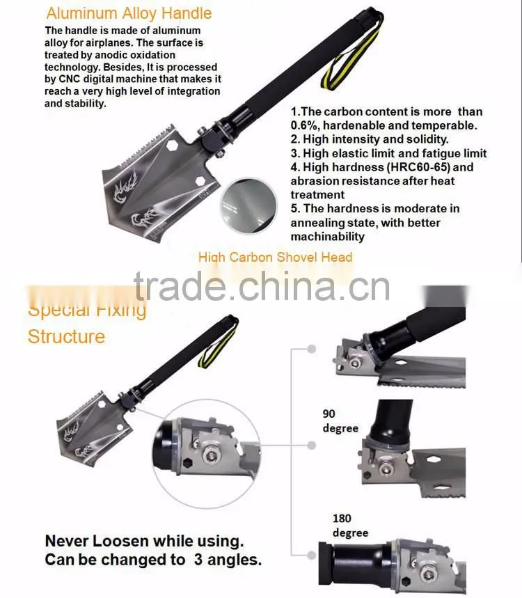 Camping Trip Survival Tool/ Outdoor Survival Gear/Duoji Multifunction Shovel guards you as a Loyal Tibetan Mastiff