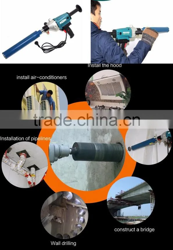 4" Three Section Concrete Diamond Core Drill Bits Hole Saw Masonry Asphalt Cement Brick Block