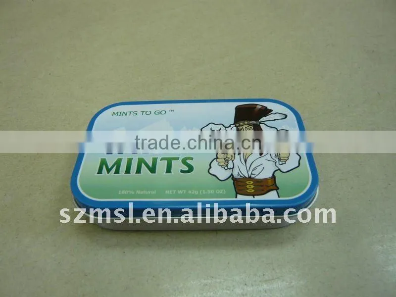 Candy Tin with Hinged Lid, Mint Case, Mint Tin Case