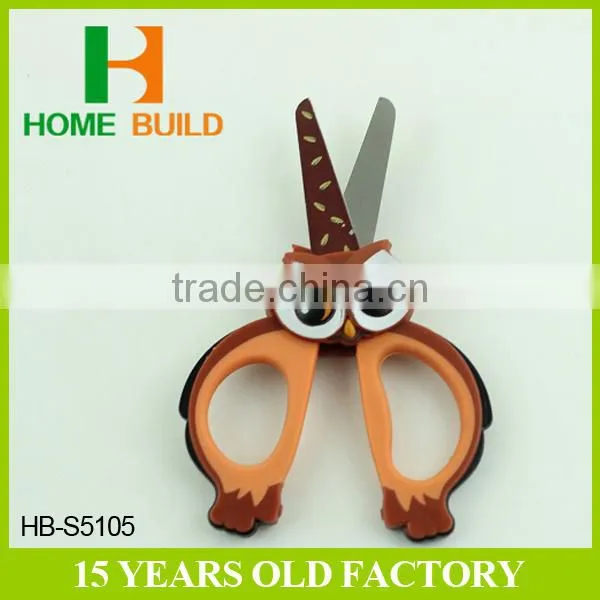 Factory price HB-S5105 5" owl pattern kid cartoon scissors