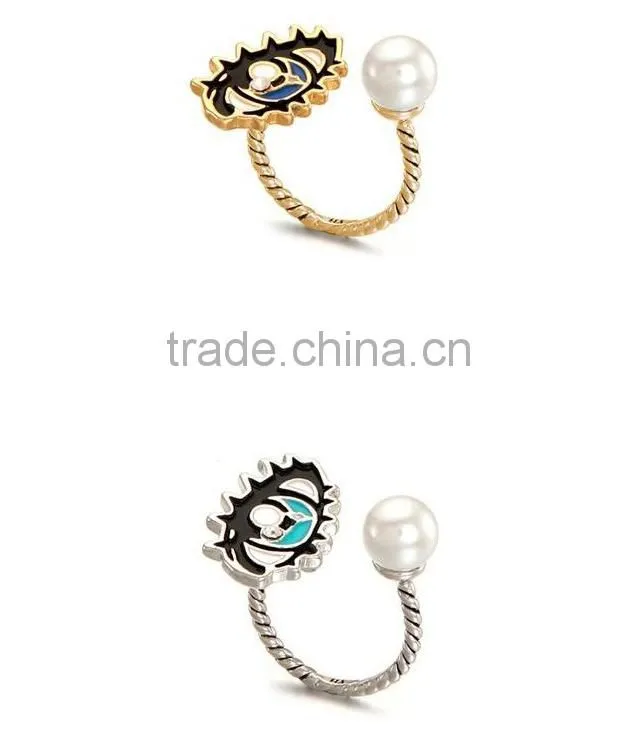 wholesale fashion jewelry Lips shape finger ring set midi ring set