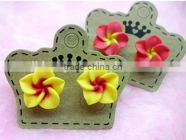 fashion Hawaiian plumeria Flower stud earring Designs for Women,Kids polymer clay Earrings