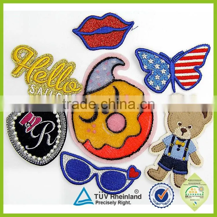 Big factory make many design embossed labels custom patch