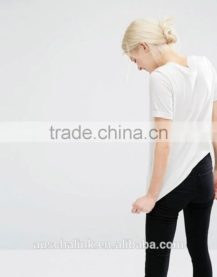lady custom cheap fashion skull logo t shirt made in china