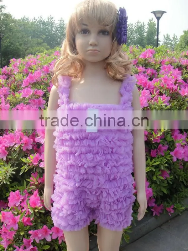 2014 wholesale factory sales sleeveless unisex baby petti ruffle baby lace leopard printed chiffon romper bodysuit