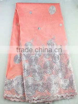 2017 Hot Selling African Raw Silk George Fabric India George Wrappers