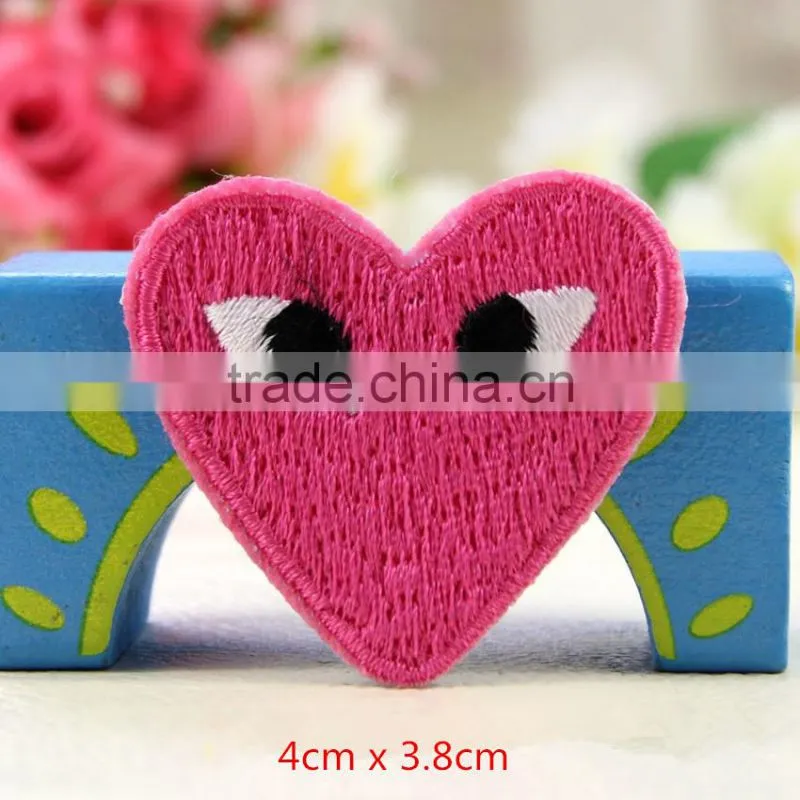 children favorite heart eyes embroidery patch different color embroidery patch