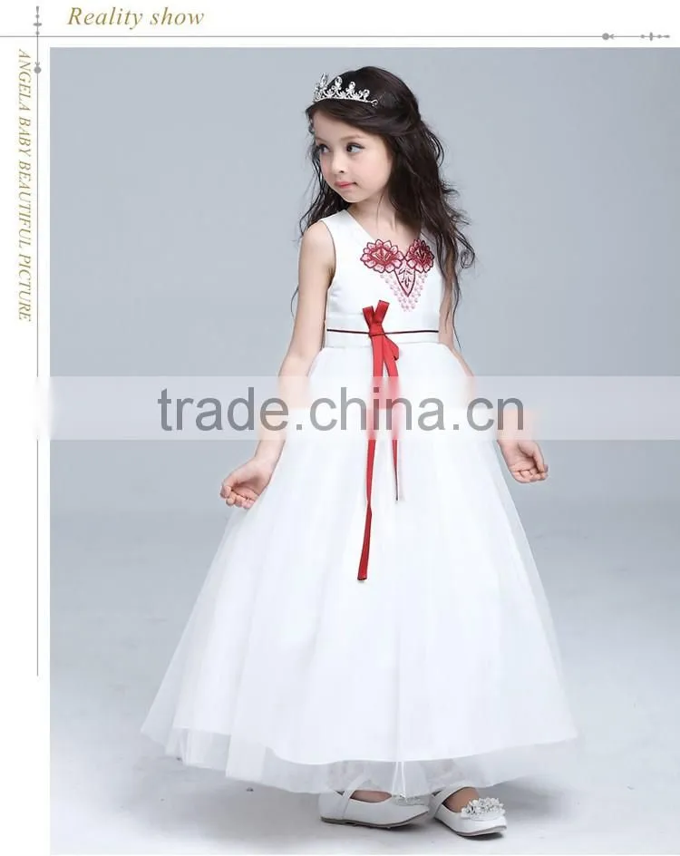 2017 latest dress designs in pakistan made in China dance frock red rhinestone dresses