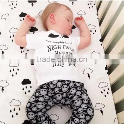 2016 summer baby fashion style baby boy clothes set, baby girl clothes soft and comfortable T-shirt + pants 2pcs sets