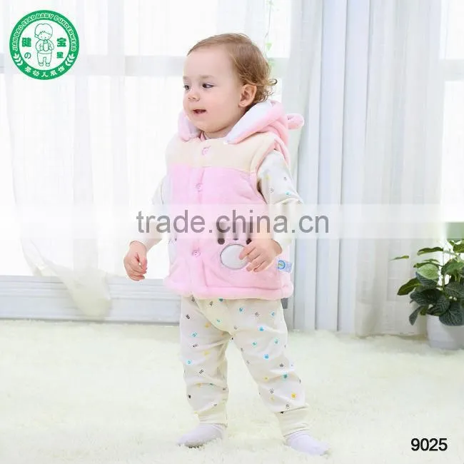 #9025** autumn/winter hot sale baby kids winter warm vest with hood, Baby/children/kid waistcoat, Baby's Heating Vest