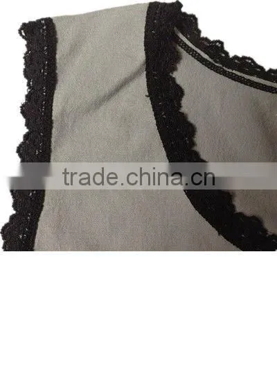 lace decorated double colors sport tank top/tube top