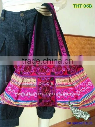 Thai Embroidered HMONG Hill Tribe Tote Hand Bag