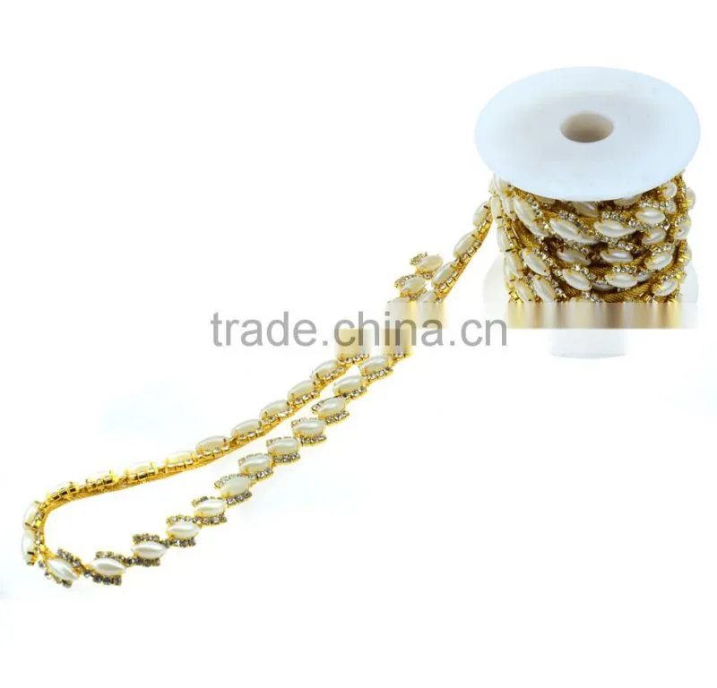 New Design Rhinestone Cup Chain Trimming for Garment Decoration