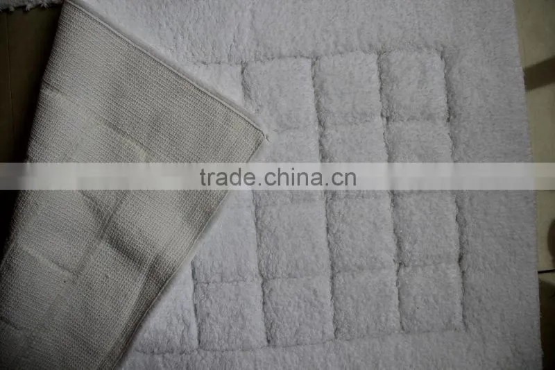 Five star hotel bathroom rug, cotton anti slip bath rug
