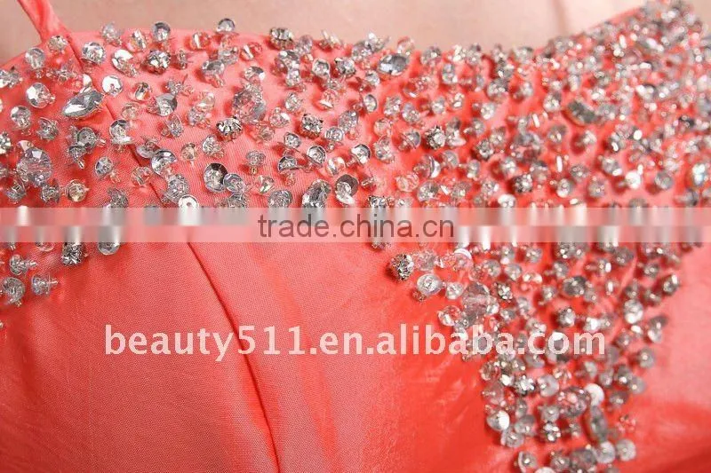 short party cocktail dress Beaded pleated Taffeta Short Party Dress AS028