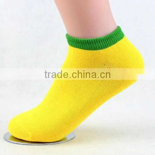 solid color cheap cotton boat men socks